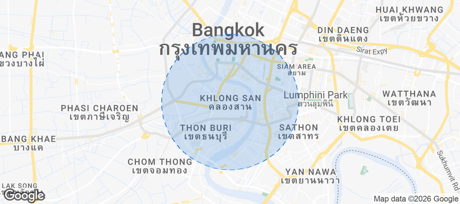Khlong San Airbnb map